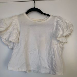 Zara puff sleeve t shirt